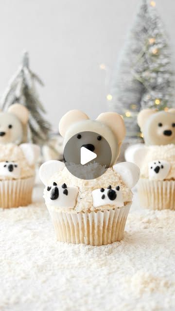 Holly Jade on Instagram: "POLAR BEAR CUPCAKES🐻‍❄️ YAY or NAY?? Who wants one??? . Happy December 1st!🎅🏻🎄🐻‍❄️🎁 Bringing back my CUTEST EVER Polar Bear Cupcakes! Fluffy vegan coconut cupcake with Swiss meringue buttercream, coconut & marshmallow details! 🐻‍❄️❄️ SO CUTE & easy to make! Vegan, Easy & absolutely delicious!  What you’ll need: 🐻‍❄️Dairy-free milk 🐻‍❄️Apple cider vinegar  🐻‍❄️Self raising flour  🐻‍❄️Sugar 🐻‍❄️Raising agent  🐻‍❄️Coconut flavour  🐻‍❄️Oil 🐻‍❄️Vegan butter  🐻‍❄️Aquafaba  🐻‍❄️Icing sugar  🐻‍❄️OREO cookies  🐻‍❄️Dairy-free white chocolate  🐻‍❄️Desiccated coconut 🐻‍❄️Vegan vanilla marshmallows . • Get the recipe- Link in my bio or visit thelittleblogofvegan.com   Type ‘polar bear cupcakes’ in the search bar of my website!   Recipe link for reference: Polar Bear Cupcakes, Polar Bear Cupcake, Coconut Cupcake, Dairy Free White Chocolate, Bear Cupcakes, Self Raising Flour, Vanilla Marshmallows, Desiccated Coconut, Coconut Cupcakes