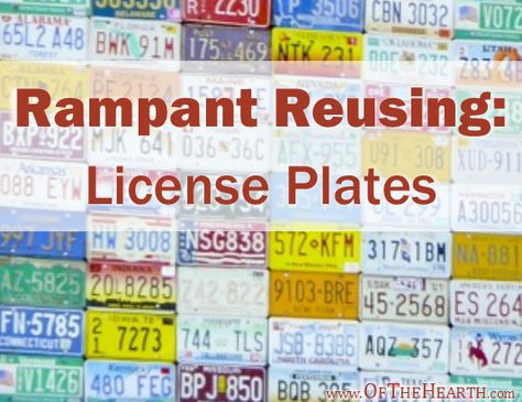 Ways to Reuse License Plates Old License Plates, License Plates, Creative Ideas, License Plate, Garage