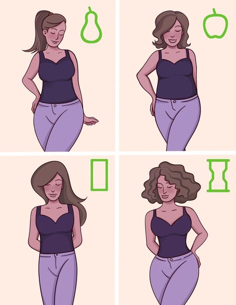 How to Choose a Neckline According to Your Body Type / 5-Minute Crafts Types Of Body Shapes, Inverted Triangle Body Shape, Triangle Body Shape, Hourglass Body Shape, Anime Tv, Body Shape Drawing, Apple Body Shapes, Pear Body, Pear Body Shape