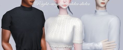 KIKIW Sims 4 Neck Slider, Sims Sliders, Trapezius Muscle, Sims4 Cc, Sims Cc, The Sims, Sliders, Sims 4, Turtle Neck