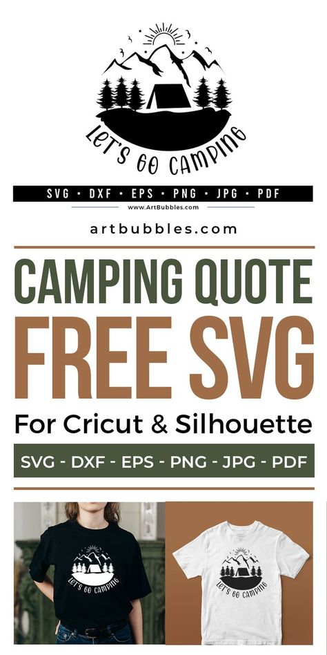 Free SVG | Camping Free SVG | Let's Go Camping Free SVG Cricut Svg Files Free, Mountain Svg, Svg Camping, Camping Quotes, Camping Svg, Camping Signs, Cricut Craft, Free Camping, Diy Cricut