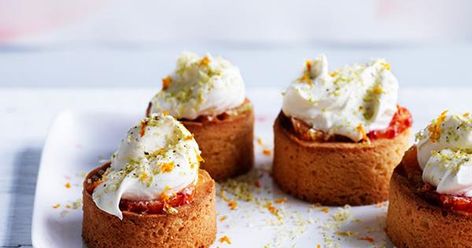 Australian Gourmet Traveller recipe for blood orange sables Bretons with mascarpone and pistachios. Orange Recipes Dessert, Blood Orange Recipes, Winter Cakes, Orange Dessert, Pistachio Recipes, French Baking, Citrus Recipes, Cupcake Cake, Orange Recipes