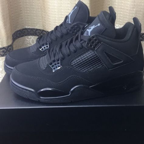 TikTok Sound Freestyle! Retro 4 Jordans, Air Jordan 4 Retro Black, Air Jordan 4 Black Cat, Jordan Black Cat, Nike Air Jordan 8, Bred 11, Jordan 4 Black, Black Basketball Shoes, Painted Sneakers