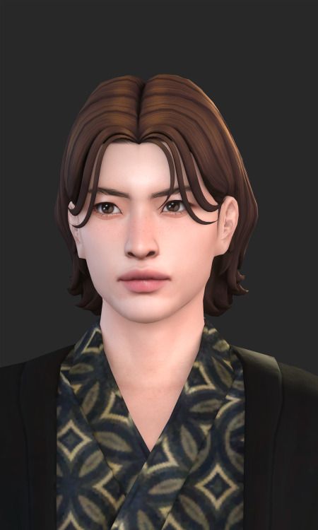 Wistful Castle Mens Hair Long, Sims 4 Hair Male, Middle Part Hairstyles, Favorite Mm, Male Hair, Sims 4 Mm, Sims Hair, Sims4 Cc, Sims 4 Cas