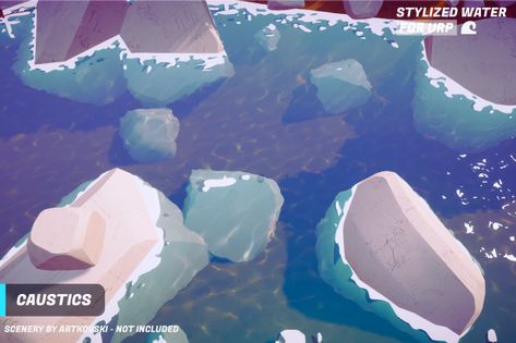 Stylized Water Shader for Unity Stylized Water, Unity Tutorials, Game Textures, 3d Modeling Tutorial, Unity Games, Pixel Art Characters, Video Game Development, Tech Art, Blender Tutorial