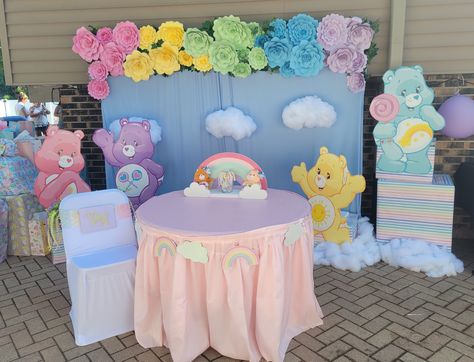 Carebear Baby Shower Theme, Care Bears Birthday Party, Happy Birthday Theme, Care Bear Party, Care Bear Birthday, Bear Baby Shower Theme, 1st Birthday Girl Decorations, My Little Pony Birthday Party