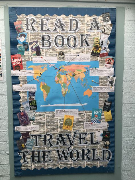 Classroom Reading Display, Primary School Library Displays, Secondary School Library Displays, Reading For Pleasure Display, Kids Library Ideas, High School Library Decorating Ideas, Reading Bulletin Boards Elementary, Book Corner Display, Library Display Ideas