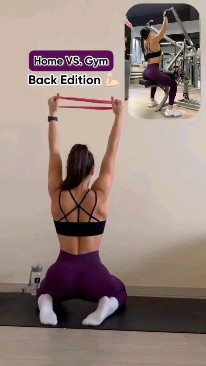 Latihan Dada, Trening Fitness, Resistance Band Workout, Full Body Gym Workout, Workout Without Gym, Trening Abs, Gym Workout Videos, Gymnastics Workout, Trening Pilates