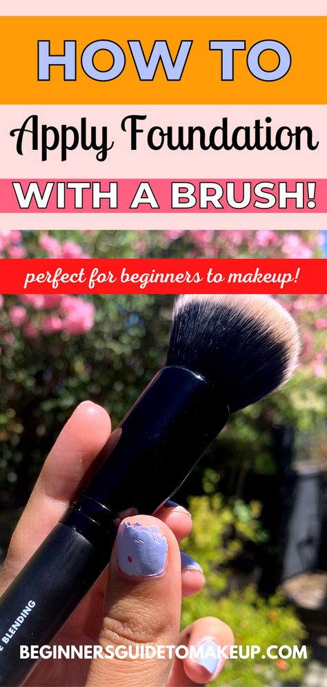 How To Put On Liquid Foundation, Make Up Brushes Guide How To Use, How To Blend Foundation With Brush, Using Makeup Brushes, How To Use A Foundation Brush, Foundation Brushes Best, Foundation Brush How To Use, How To Apply Foundation With A Sponge, Applying Foundation With Brush