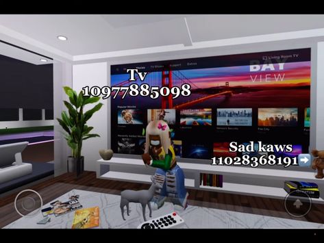 Tv Decals Bloxburg, Decals For Bloxburg, Roblox Tiktok, Salon Decals, Pic Code, Free House Design, Bloxburg Decals Codes, Decal Codes, Bloxburg Decals