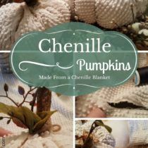 Chenille Crafts Ideas, Crafts With Chenille Bedspread, Upcycled Chenille Bedspreads, Chenille Bedspread Crafts Ideas, Upcycle Chenille Bedspread, Repurposed Chenille Bedspread, Chenille Pumpkins Diy, Chenille Bedspread Crafts, Chenille Bedspread Repurpose