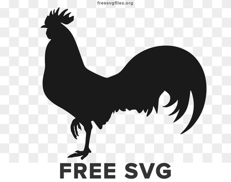 Rooster Svg Files Free, Rooster Svg, Rooster Silhouette, Eagle Silhouette, Car Part Art, Rooster Art, Web Graphics, Free Svg Cut Files, Silhouette Art