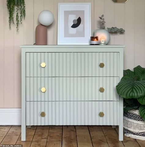 Ikea Dresser Hacks, Ikea Kitchen Units, Ikea Dresser Makeover, Ikea Dresser Hack, Ikea Chest Of Drawers, Ikea Hemnes Dresser, Ikea Tarva Dresser, Insta Account, Green Dresser