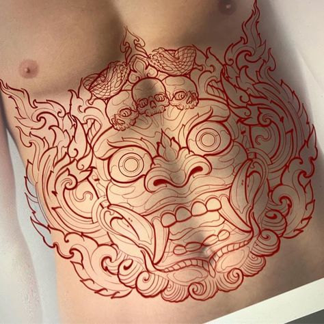 Khmer Tattoo, 42 Tattoo, Backpiece Tattoo, Belly Tattoos, Torso Tattoos, Back Piece Tattoo, For A, Tattoo Zeichnungen, Muster Tattoos