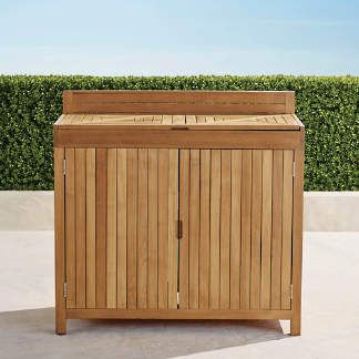 Shallow Storage, Teak Bar Cart, Teak Storage, Modular Outdoor Kitchens, Pool Storage, Gardening Equipment, Outdoor Kitchen Bars, Beverage Tub, Patio Storage