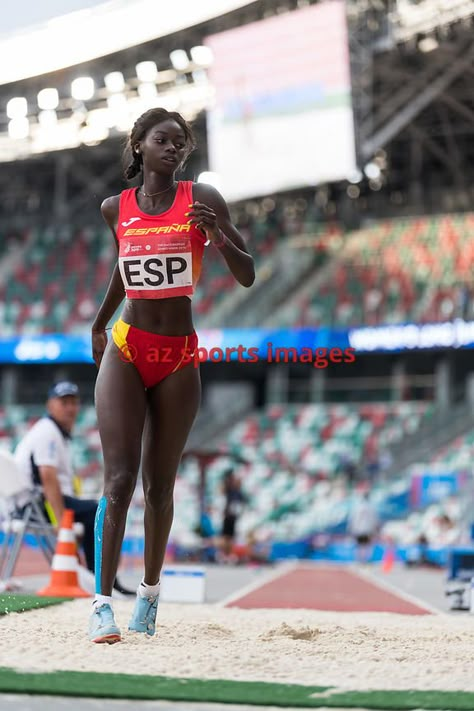 azsportsimages | Fatima DIAME (Spain) Fatima Diame, European Games, Minsk Belarus, Long Jump, Olympic Sports, Sports Images, Dark Skin Women, Sports Photos, Minsk