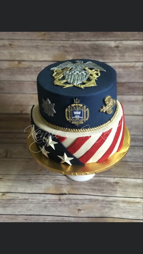 Navy Officer Cake, Chief Warrant Officer Promotion Cake, Navy Promotion Ceremony, Navy Promotion Party, Us Navy Cake Ideas, Us Navy Themed Party, Military Promotion Cake, Us Navy Retirement Party Ideas, Navy Cakes Ideas Military