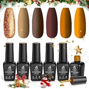 Fall Gel Nail Polish, Blooming Gel, Fall Gel Nails, Glitter Gel Polish, Gel Set, Christmas Gel Nails, Glitter Gel Nails, Gel Nail Kit, Nail Polish Kits