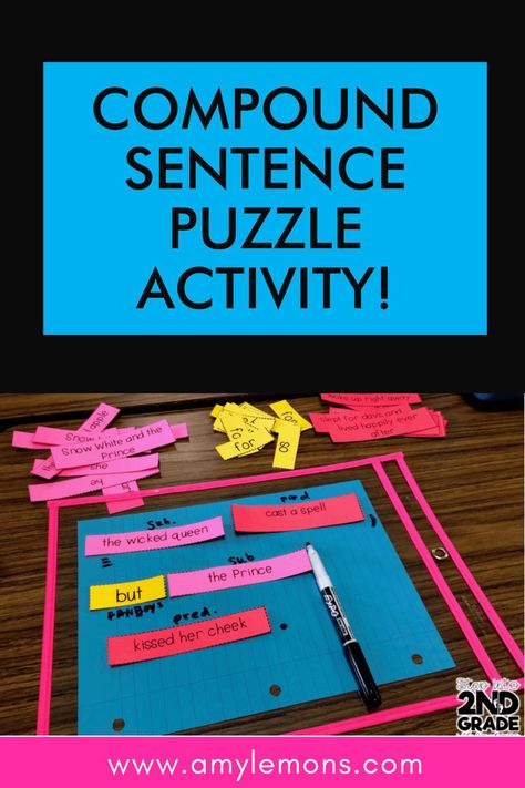 Teaching compound sentences to a group of elementary kids can seem daunting! Using the FANBOYS method and a fun chant, you can teach students about creating and editing compound sentences with ease! Read more about the Compound Sentences anchor chart and activities I've used to help my 4th grade students (but can be used for any grade level!) with their sentence structure. Coordinating Conjunctions Fanboys, Teaching Compound Sentences, Fanboys Activities, Simple Compound And Complex Sentences Anchor Chart, Compound Sentences Anchor Chart, Compound Sentences Activities, Sentences Anchor Chart, Sentence Anchor Chart, Compound Sentence