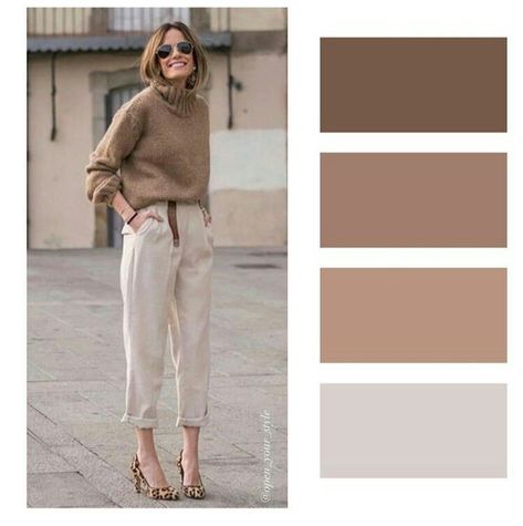 Color Matching Clothes, Wardrobe Color Guide, Nude Color Palette, Deep Autumn Color Palette, Informal Dress, Nude Outfits, Beige Color Palette, Colour Combinations Fashion, Color Combos Outfit