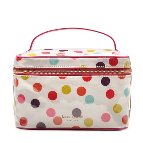 gifting dot large natalie - Kate Spade $145 Kate Spade Makeup Bag, Kate Spade Outlet, Makeup Travel Case, Bags Aesthetic, Kate Spade Wallet, Makeup Pouch, Make Up Bag, Makeup Case, Travel Bag