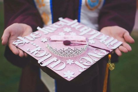 Wearing a tiara to graduation because you're never too old to be a princess. TSM. Princess Grad Cap, Princess Graduation Cap, Nurse Graduation Cap, High School Graduation Cap, Frat Guys, Graduation Cap Designs, Graduation Cap Decoration, Graduation Hat, Cap Decorations