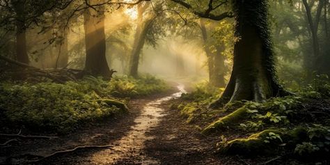 Free photo beautiful forest landscape | Free Photo #Freepik #freephoto #forest #landscape #nature #nature-landscape Green Lady, Forest Background, Forest Photos, Mystical Forest, Forest Pictures, Photo Beautiful, Beautiful Forest, Forest Photography, Tree Forest