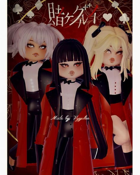 Royale High Kakegurui, Matching Royale High Halloween Outfits, Royale High Demon Slayer Cosplay, Royal High Genshin Cosplay, Royale High Halloween Outfits, Genshin Characters In Royale High, Rh Style, Rh Cosplay, Royale High Journal Ideas