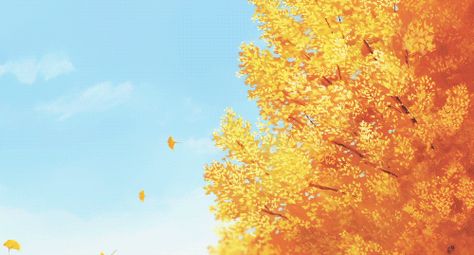 Fall Anime, Gif Background, Random Gif, Anime Gifs, Banner Gif, Tumblr Photography, Anime Gifts, Yellow Aesthetic, Tumblr Wallpaper