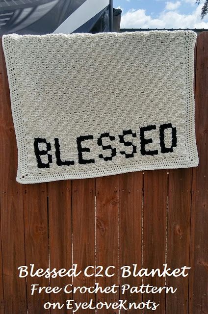 Blessed C2C Blanket – Free Crochet Pattern Crochet Cottage, Crocheted Baskets, Mental Therapy, C2c Blanket, Prayer Blanket, Corner Crochet, Corner To Corner Crochet, Crochet Blanket Pattern Easy, Crocheting Patterns