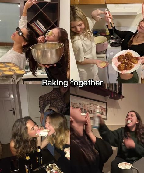 type of post you send or (@) your best friend 👯‍♀️♥️ (best friend goals, bucket list, bestie nights, girls night, best friend for life, besties baking together) Things besties do together ♥️✨ #bestie #girlsnight #bestiedate #explore #instagramtrending Cooking With Your Best Friend, Bff Cooking Pictures, Besties Baking Aesthetic, Christmas Night With Bestie, Food With Bestie Aesthetic, Feeding Each Other, Baking Together, Christmas Best Friend, Best Friend For Life