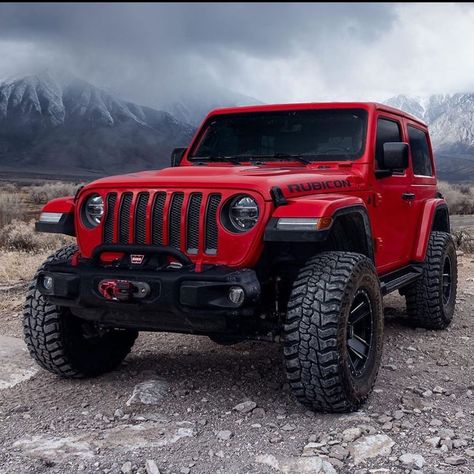 2021 Jeep Wrangler Rubicon, Jeep Driving, Red Jeep Wrangler, 2021 Jeep Wrangler, Jeep Adventure, Badass Jeep, Red Jeep, Jeep Jl, Dream Cars Jeep