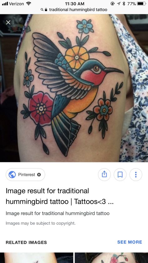 Traditional Hummingbird Tattoo, Traditional Hummingbird, Hummingbird Tattoo Black, Traditional Tattoo Arm, Tattoo Hummingbird, Mother Tattoos For Children, Flor Tattoo, John Lemon, American Traditional Tattoos