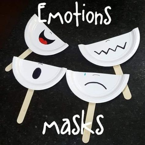 Learning About Emotions For Preschoolers, Paper Plate Emotion Masks, I Have Feelings Activities For Infants, Paper Plate Emotions Faces, Emotions Crafts For Infants, My Feelings Activities For Toddlers, Emotions Science Activities Preschool, Emotions Activity For Toddlers, I Have Feelings Infant Theme