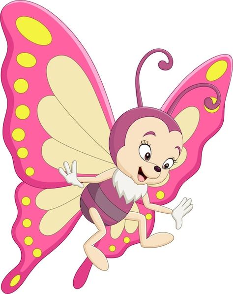 Butterfly Cartoon Images, Butterfly On White Background, Funny Butterfly, Hanging Crib, Animal Templates, Cartoon Butterfly, Beauty Culture, Safari Hat