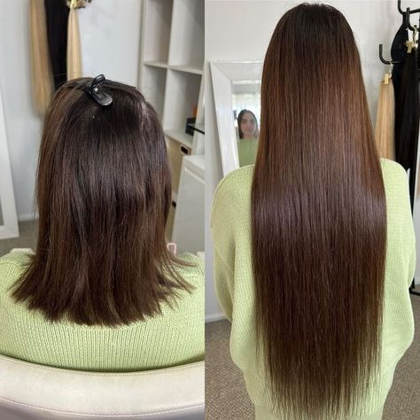 𝐇𝐀𝐈𝐑 & 𝐋𝐀𝐒𝐇 𝐄𝐗𝐓𝐄𝐍𝐒𝐈𝐎𝐍𝐒 on Instagram: "Before and after 🙌🏽😍 My client had 100 grams which is 1 full head of child hair and this is 28 inches. No maintenance required for 4-6 months 🙌🏽🙌🏽 child hair can also be used for upto 3 years 😍 . . . . . . #keratinbonds #keratinbondhairextensions #hairextensions #hairextensionsshellharbour #hairextensionswollongong #hairextensionsshellharbour #keratinbondsshellharbour #keratinbondswolkongong #russianhairwollongong #russianhairshellh 22 Inch Hair Extensions Before And After, Keratin Bond Hair Extensions, 22 Inch Hair Extensions, Hair Extensions Before And After, Lash Extensions, Keratin, Kids Hairstyles, 6 Months, Hair Extensions