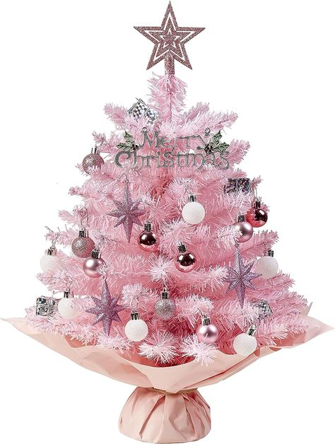 Small Pink Christmas Tree, Artifical Christmas Tree, Desktop Christmas Tree, Artificial Xmas Trees, Tree Artificial, Small Christmas Tree, Pink Tree, Christmas Tree Set, Pink Christmas Decorations