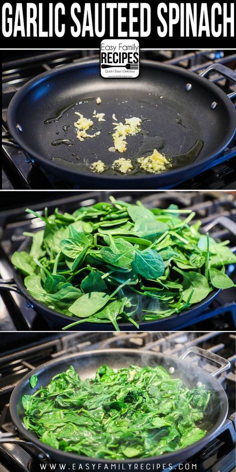 Cooked Spinach Recipes, Spinach Recipes Side, Fresh Spinach Recipes, Easy Spinach Recipes, Cook Fresh Spinach, Baby Spinach Recipes, Spinach Side Dish, Spinach Recipes Healthy, Easy Family Recipes