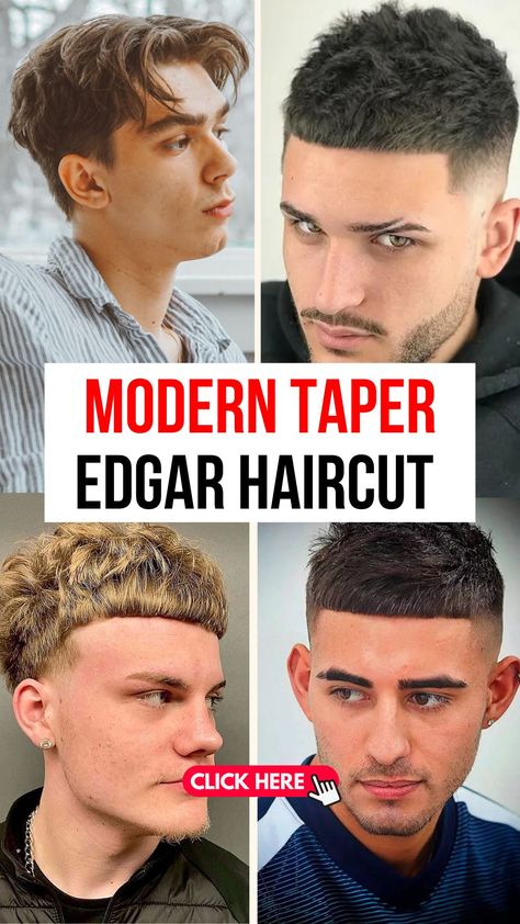 Bold & Fresh: Top 20 Taper Edgar Haircuts for Men! Mens Haircuts Taper Fade, Taper Fade With Bulk, Edgar Haircut, Edgars Haircut, Dope Style, Fade Cut, Tapered Hair, Fresh Top, Tapered Haircut