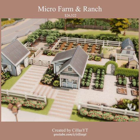 🌱✨MICRO FARMSTEAD✨🌱 | Patreon Sims 4 Farm, Micro Farm, Tiny Horses, Instagram Direct, Sims 4 Build, What Inspires You, Horse Farms, The Sims 4, The Sims