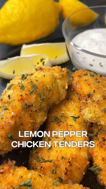 Lemon Pepper Chicken Tenders, Fall Dinner Recipes Healthy, Lemon Pepper Chicken Breast, Turkey Tenderloin Recipes, Fried Chicken Tenders, Chicken Tenderloin Recipes, Dinner Recipes Healthy, Dinner Recipes For Family, Lemon Pepper Chicken