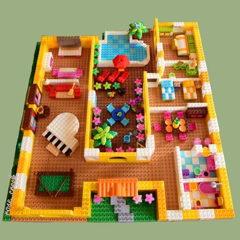 Lego Doll House, Lego Duplo Building Ideas, Lego Storage Organization, Lego House Ideas, Lego Challenge, Lego Club, Construction Lego, Lego Diy, Lego Activities