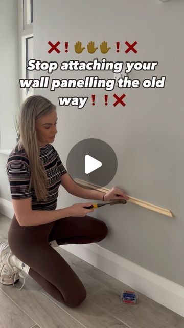 Marie | DIY | Home Styling | Lifestyle on Instagram: "Firstly SAVE this wall panelling Tip for later!!! 

❌❗️Stop using nails to attach your wall panelling❗️❌

- Use Adhesive or Panelling Glue for a cleaner, smoother finish 

- Nails can cause unnecessary holes and uneven surface 

- Adhesive gives you a flawless, professional look without damaging the walls or panel 

#diy #diypanelling #wallpanellingideas #diyhomeprojects #panellingwalls #panellinginspo" Panel Wall Design, Half Wall Paneling, Shiplap Boards, Wall Paneling Diy, Wall Panelling, Home Styling, Victorian House, Board And Batten, Easy Wall