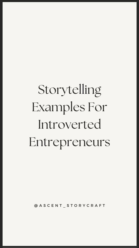 Storytelling Examples For Introverted Entrepreneurs Story Examples, Writing A Bio, Business Storytelling, Copywriting Inspiration, Brand Stories, Brand Storytelling, Small Business Organization, About Me Page, Introverted