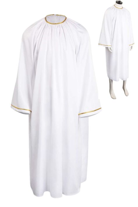 PRICES MAY VARY. Men Cosplay Costume Angel Robe Dress White Cape Cloak Halloween Outfits for Adults It is made of wool, touch to delicate, very soft and comfortable. Contains: A Robe Dress only. The Cape suitable occasion: Halloween cosplay, carnival, theme birthday party, Carnival, Christmas, party event, Photography, stage performance, role playing game ,daily wear and so on. NOTICE: Please refer to the size chart carefully.Hand measurement will have discrepancy of about 1-3cm. Men Cosplay Cos