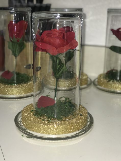 Beauty and the beast DIY dollar tree centerpieces Tree Centerpieces Diy, Dollar Tree Centerpieces Diy, Dollar Tree Wedding Centerpieces, Inexpensive Wedding Centerpieces, Diy Dollar Tree Centerpieces, Beauty And The Beast Diy, Tree Wedding Centerpieces, Dollar Tree Centerpieces, Beauty And Beast Birthday