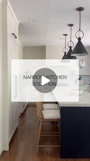 Narrow Island With Seating, Narrow Kitchen With Island, Straight Line Kitchen, One Wall Kitchen With Island, Narrow Island, Narrow Kitchen Island, Line Kitchen, Kitchen With Island, Narrow Kitchen