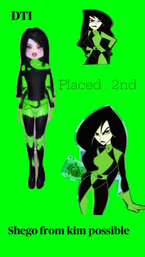 #dti #inspo #villian #dresstoimpress Villian Dress, Shego Cosplay, Dress To Impress