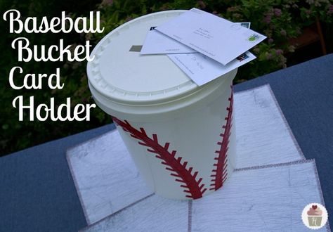 Baseball Theme Graduation Party Ideas, Baseball Theme Graduation Party, Baseball Decorations, Organizing Crafts, Baseball Banquet, Father's Day Ideas, Baseball Buckets, Baseball Wedding, Boy Graduation