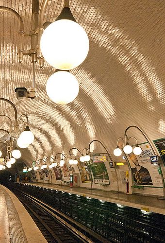 Cité Metro Station, Paris. Nice hallway art for home:) I need to start executing all these ideas lol Metro Paris, Hallway Art, Paris Metro, Beautiful Paris, Subway Station, I Love Paris, Paris Photo, Living In Paris, Metro Station